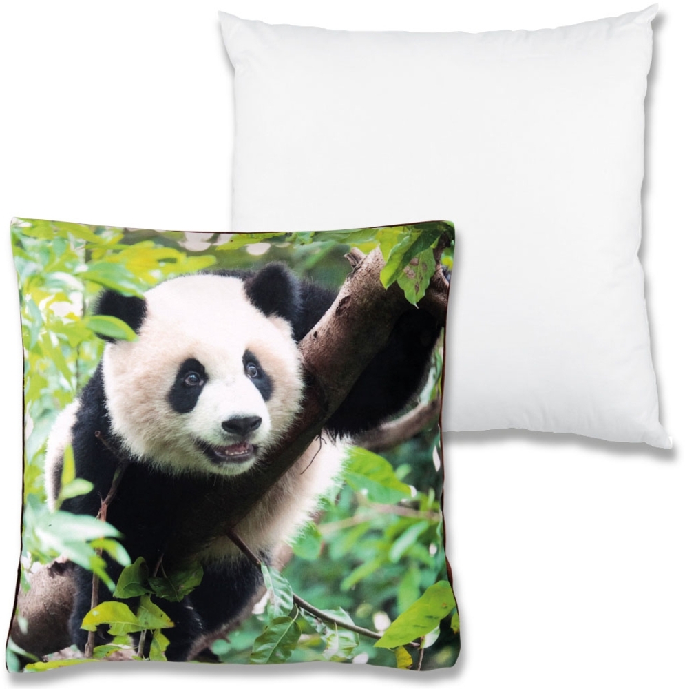 Bestlivings Dekokissen Fotodruck Motiv in 40x40 cm, Flauschig weiches Kissen in vielen Motiven erhältlich ( Design: Panda ) Bild 1