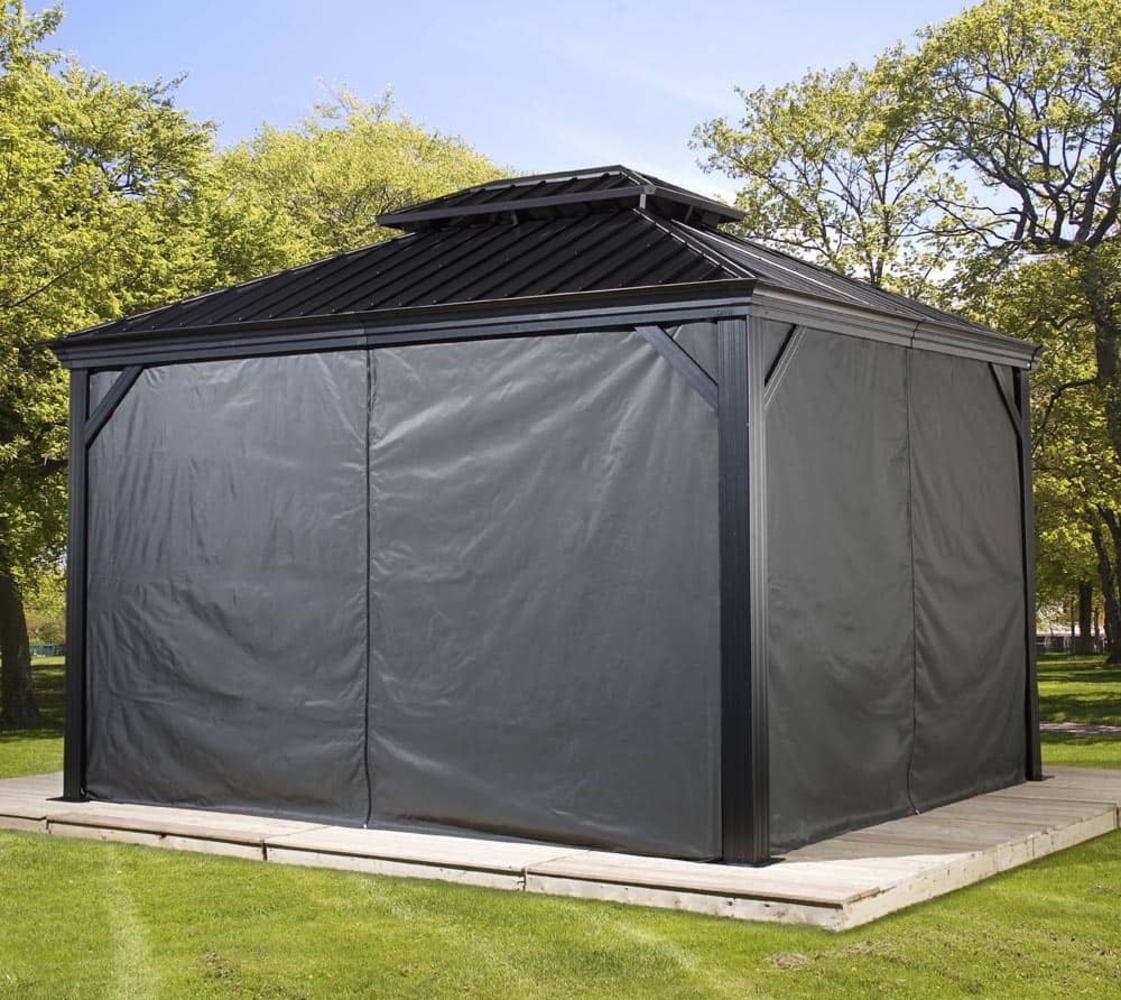 Sojag 'Mykonos/Messina' Pavillon, Vorhänge inkl. Clip, grau Bild 1