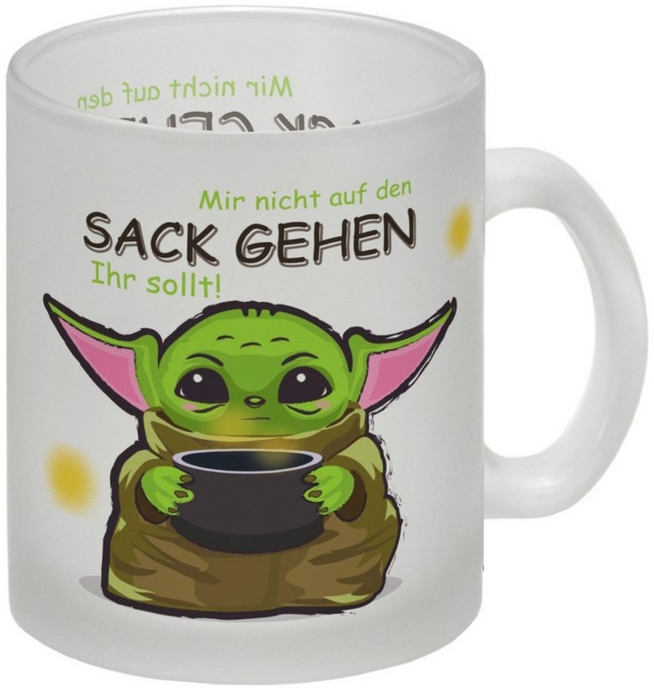 speecheese Tasse Science Fiction Glas Tasse mit Spruch nicht auf den Sack gehen ihr Bild 1