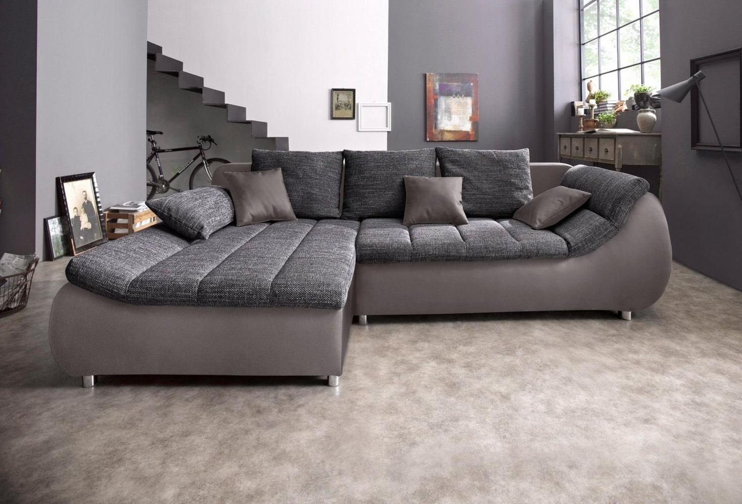 INOSIGN Ecksofa Imola L-Form, wahlweise mit Bettfunktion Bild 1