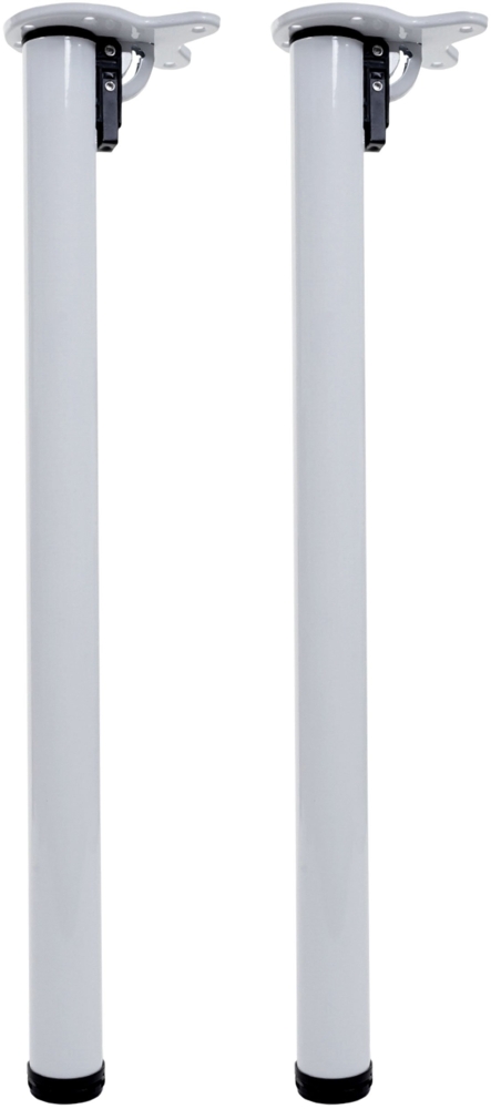 2er-Set Tischbein HWC-H34, für Schreibtisch Esstischfuß Tischgestell, klappbar 72cm ~ weiß Bild 1