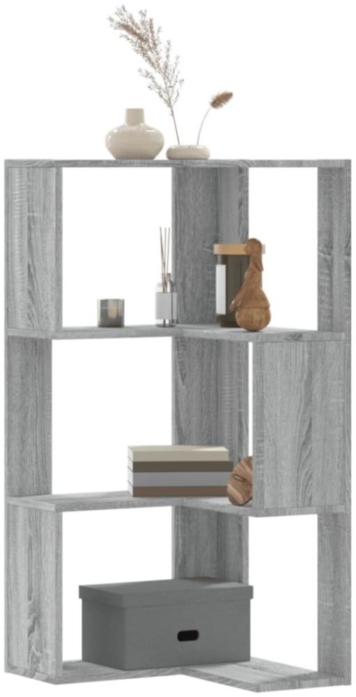 vidaXL Eck-Bücherregal 3 Böden Grau Sonoma 50x50x102 cm Holzwerkstoff 852596 Bild 1