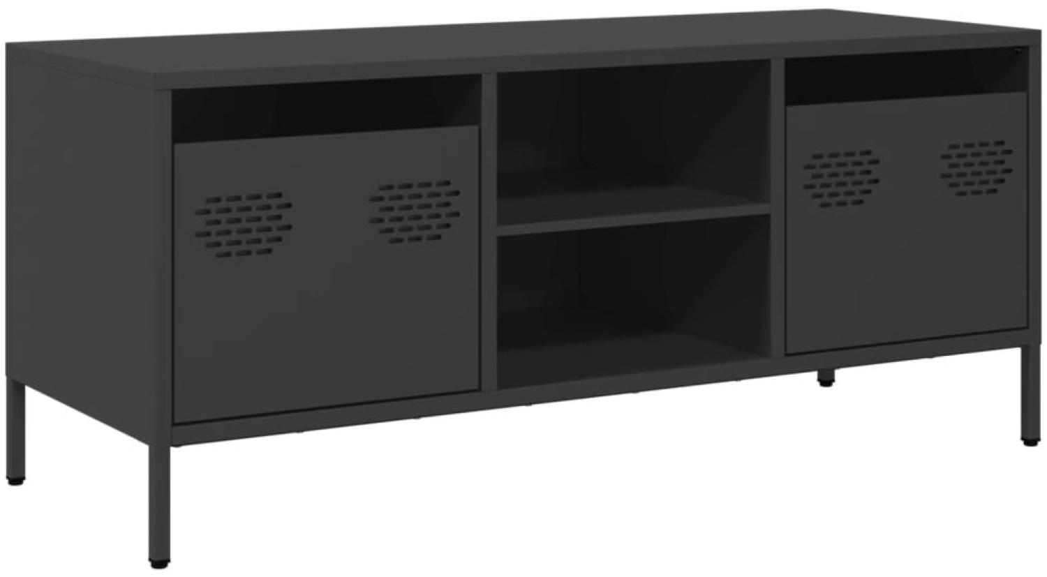 vidaXL TV-Schrank Schwarz 101,5x39x43,5 cm Kaltgewalzter Stahl 851298 Bild 1