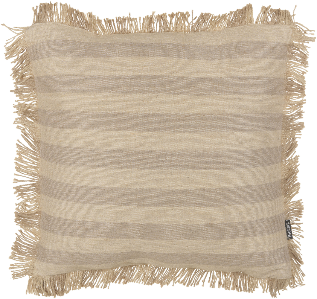 Dekokissen Streifenmuster CIRSIUM Jute 45 x 45 cm Beige Bild 1