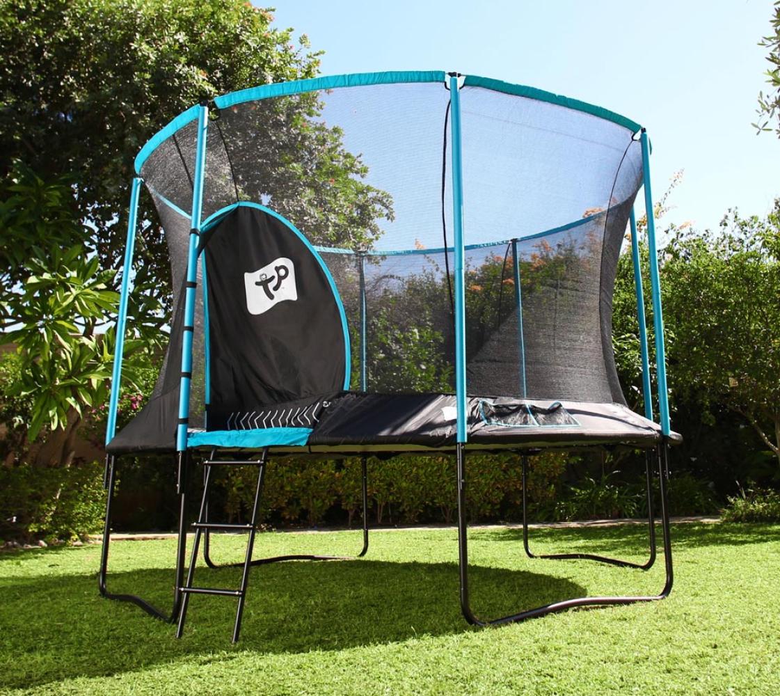 TP Toys Trampolin 'Genius 12' | inkl. Sicherheitsnetz | Schwarz/blau | 365x365x269 cm Bild 1