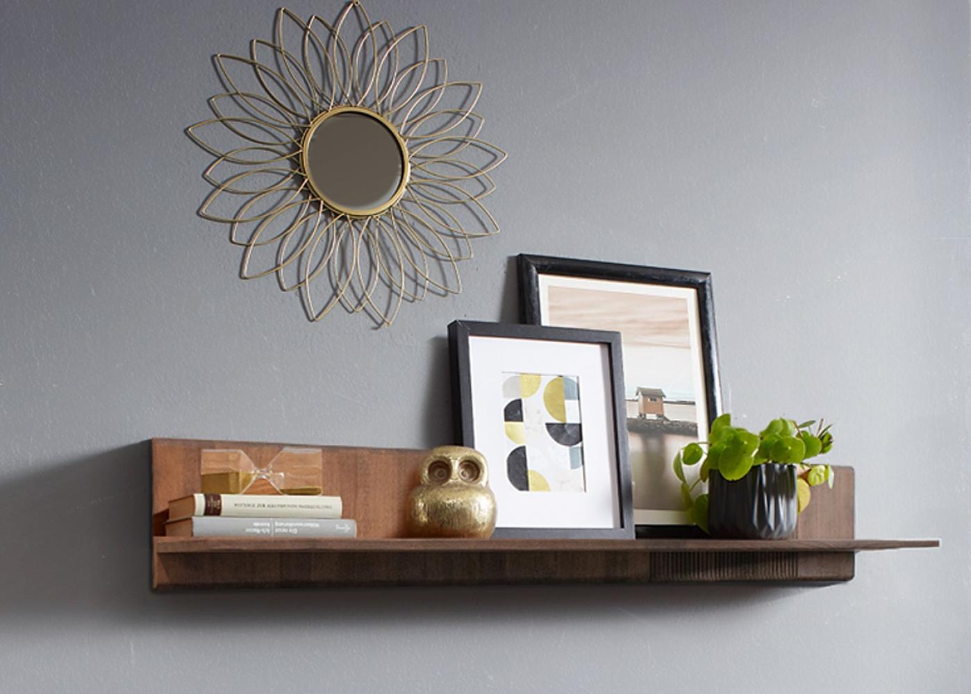 Wandboard 140cm "Lugano" Kernbuche massiv Tabak geölt Bild 1