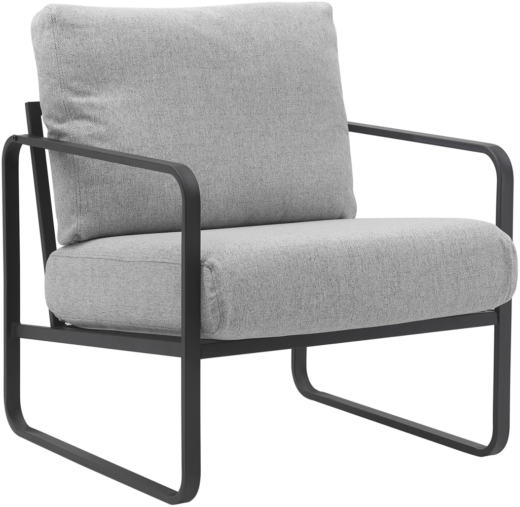 CLP Lounger Manea mit Metallgestell,hellgrau Stoff Bild 1