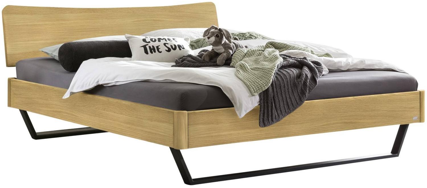 Hasena Lounge Tresali 160x200 Eiche bright, geölt - Fusshöhe 20 cm Massivholzbett Bild 1