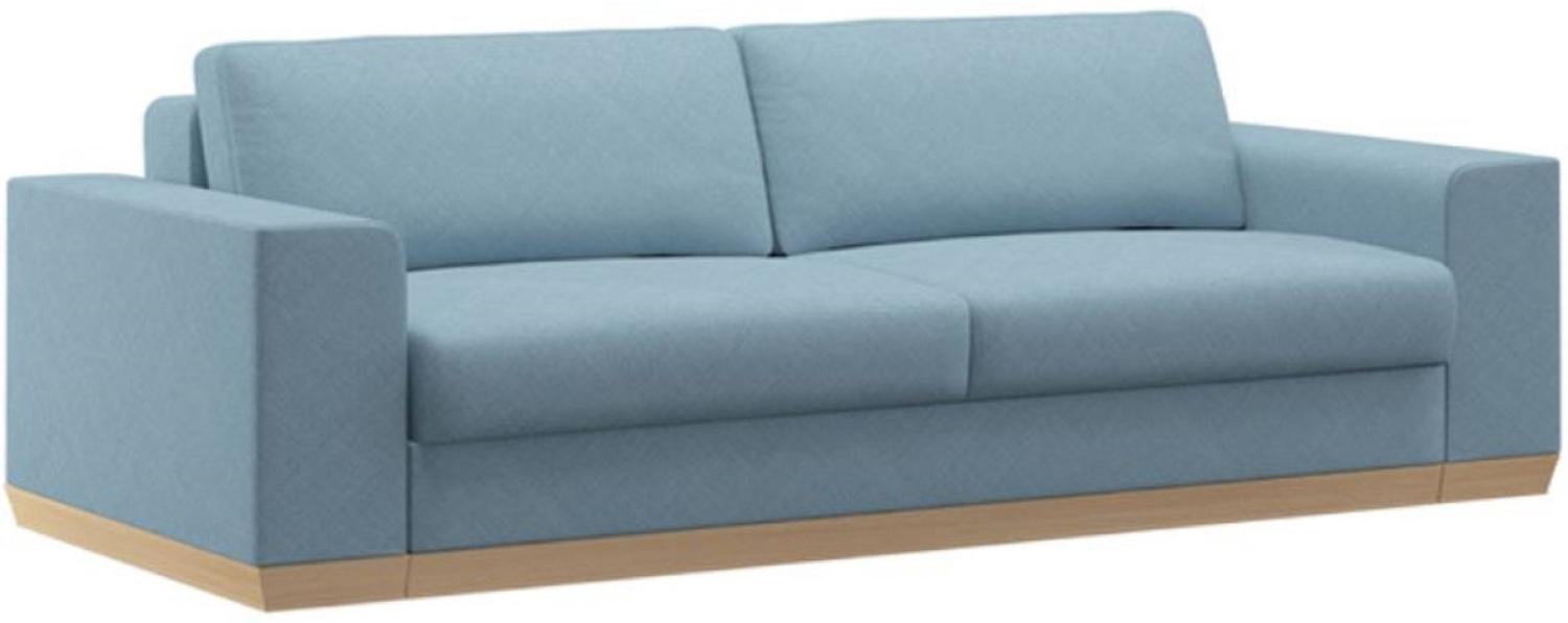 Casa Padrino Schlafsofa Hellblau / Naturfarben 240 x 100 x H. 80 cm Bild 1