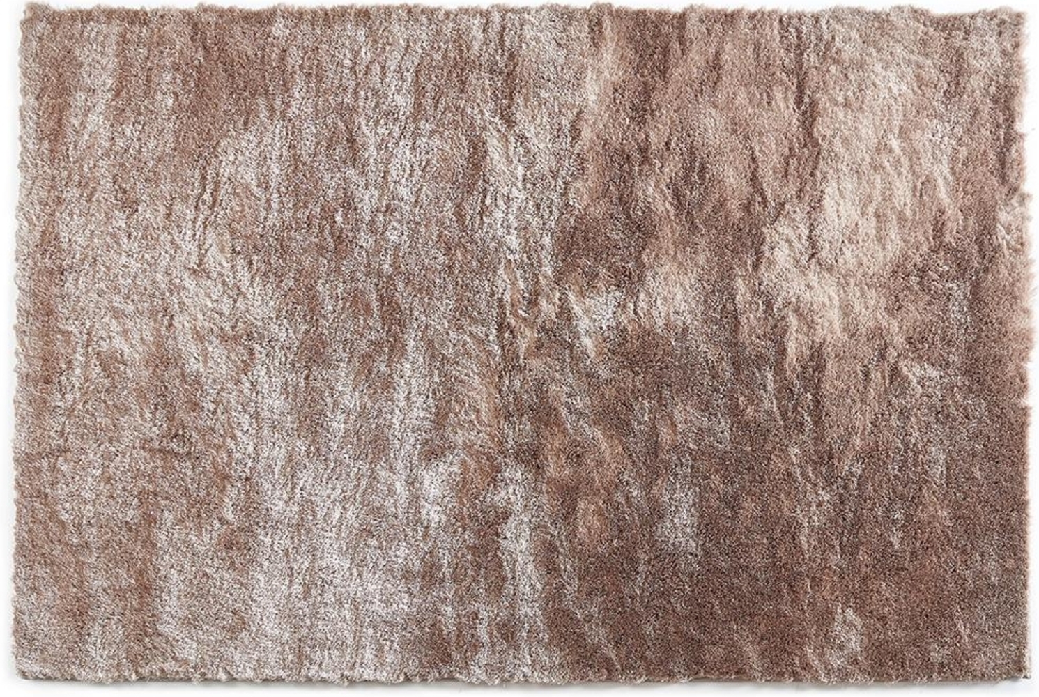 Vente-unique - Hochflorteppich ultraweich - 160 x 230 cm - Taupe mit Beige-Schimmer - DOLCE Bild 1