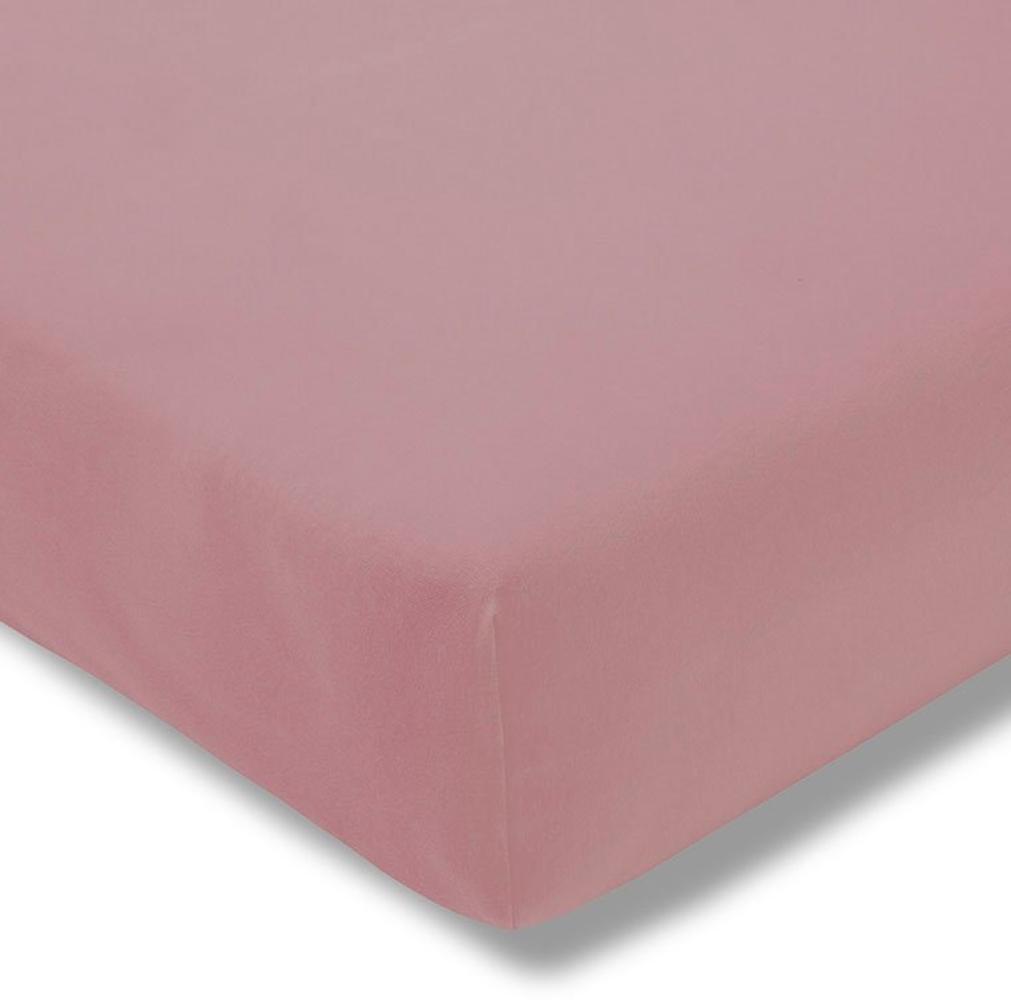 ESTELLA Spannbetttuch Feinjersey | Flieder | 200x200 cm | passend für Matratzen 180-200 cm (Breite) x 200 cm (Länge) | trocknerfest und bügelfrei | 100% Baumwolle Bild 1