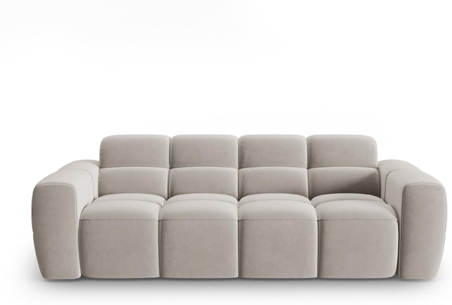 Micadoni Sofa Lisa 3-Sitzer Samtstoff Helles Beige Bild 1