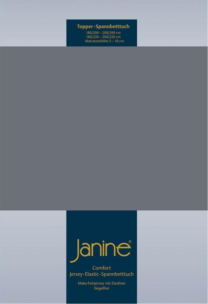 Janine Topper Comfort Jersey Spannbetttuch|90x190 cm - 100x220 cm| opalgrau Bild 1