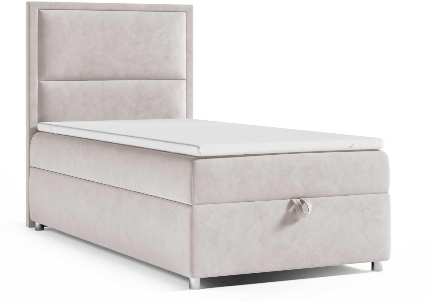 Best for Home Boxspringbett K11 SINGLE mit Bettkasten (Creme 80x200) Bild 1