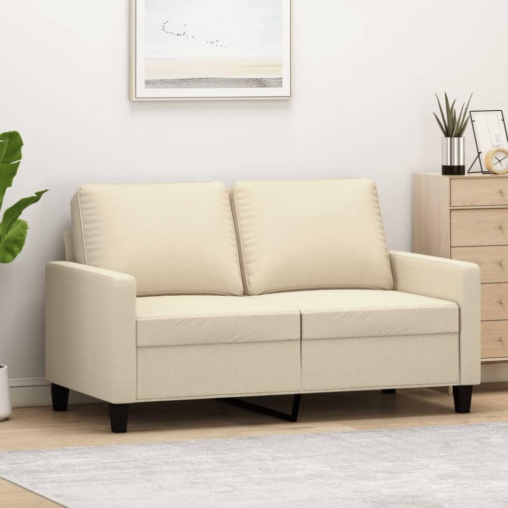 vidaXL 2-Sitzer-Sofa Creme 120 cm Stoff 359157 Bild 1