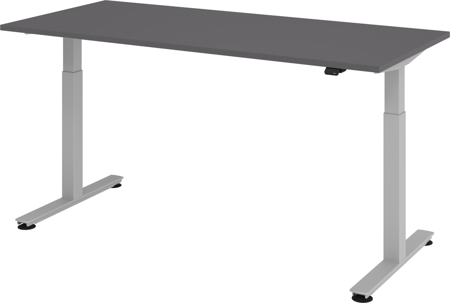 bümö elektrisch höhenverstellbarer Schreibtisch graphit 180x80 cm - Schreibtisch höhenverstellbar elektrisch, elektrischer Schreibtisch & Gaming Tisch, Stehschreibtisch, Bürotisch, XMST, XMST-19-G Bild 1