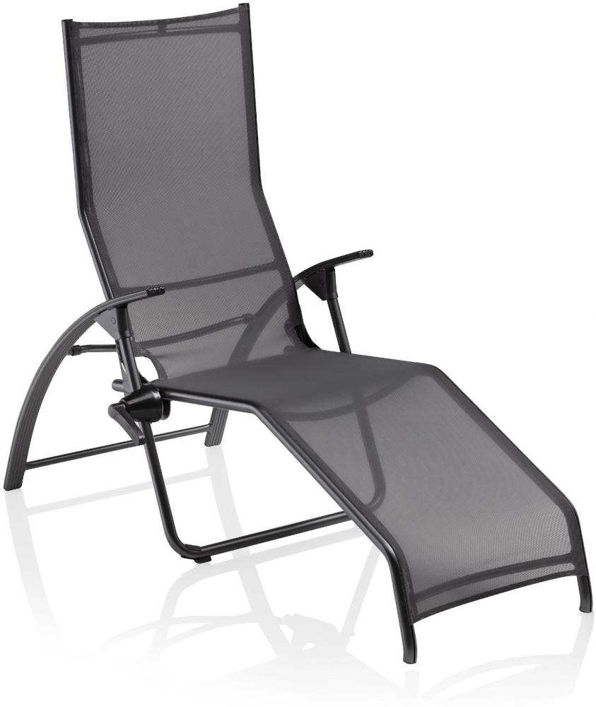 Kettler Bäderliege Tampa Aluminium anthrazit/Outdoorgewebe anthrazit ergonomische Sonnenliege kippba Bild 1