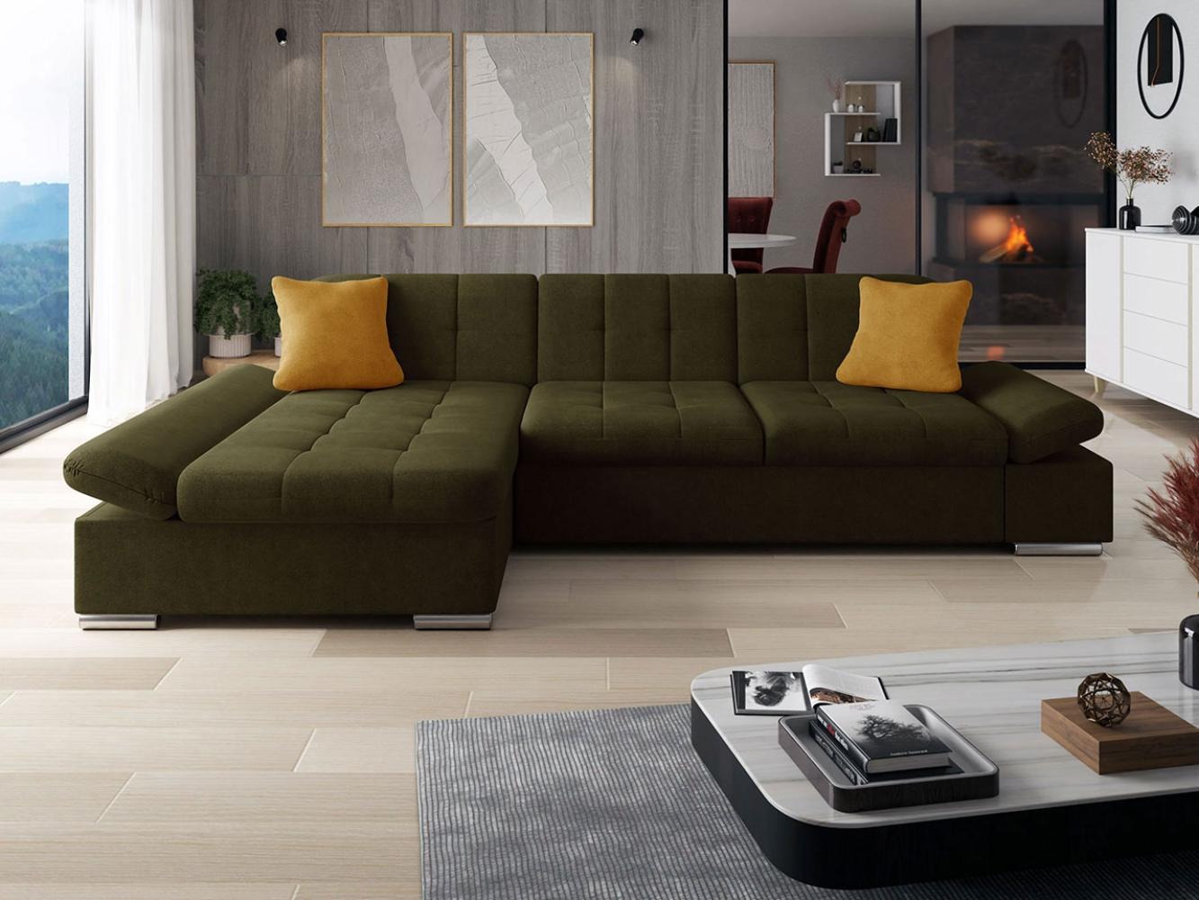 Ecksofa Malwi, Seite: Links, Farbe: Zetta 297 + Zetta 297 + Zetta 296 Bild 1