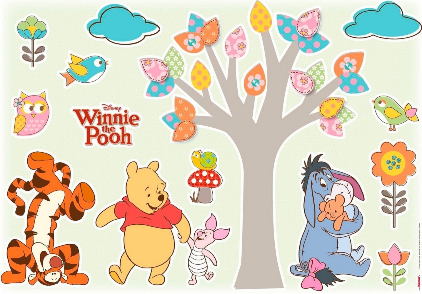 Komar Deco-Sticker Winnie Pooh Nature Lovers Bild 1