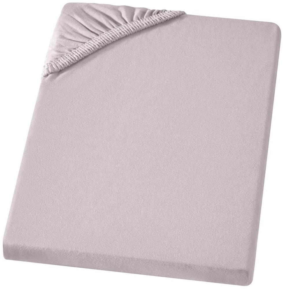 Carpe Sonno Feinjersey Bettlaken aus 100% Baumwolle, Platin, 90-100 x 200 cm Bild 1