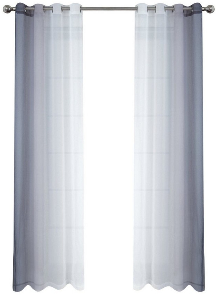 BYSURE Gardine, Ösen (2 St), halbtransparent, Voile, Vorhänge mit Farbverlauf Bild 1