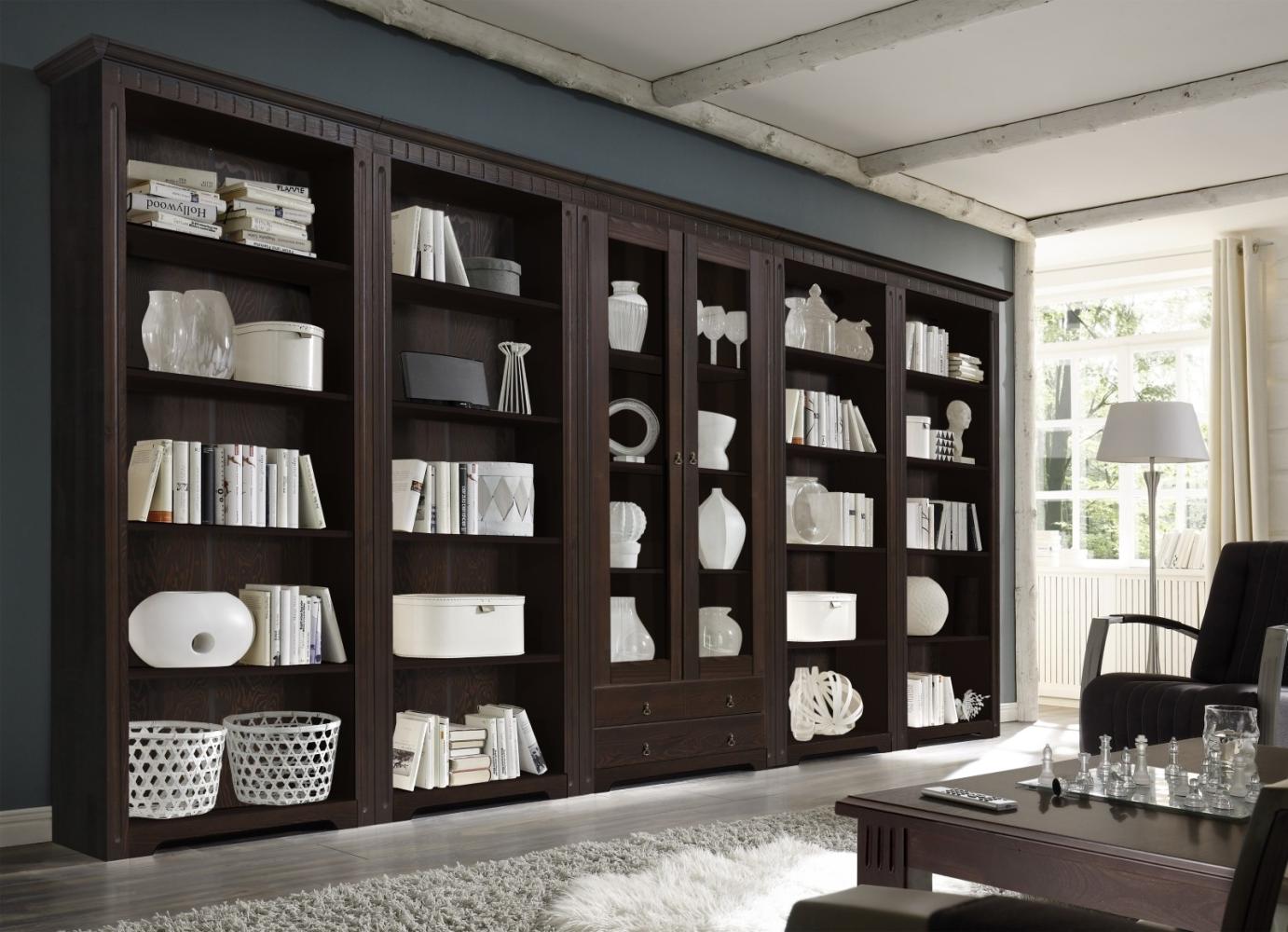 Regalwand kolonial Vitrinenschrank Kiefer 418 cm Cordoba Bild 1