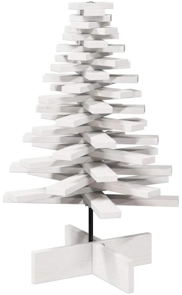 vidaXL Weihnachtsbaum zum Schmücken Weiß 80 cm Massivholz Kiefer 858202 Bild 1