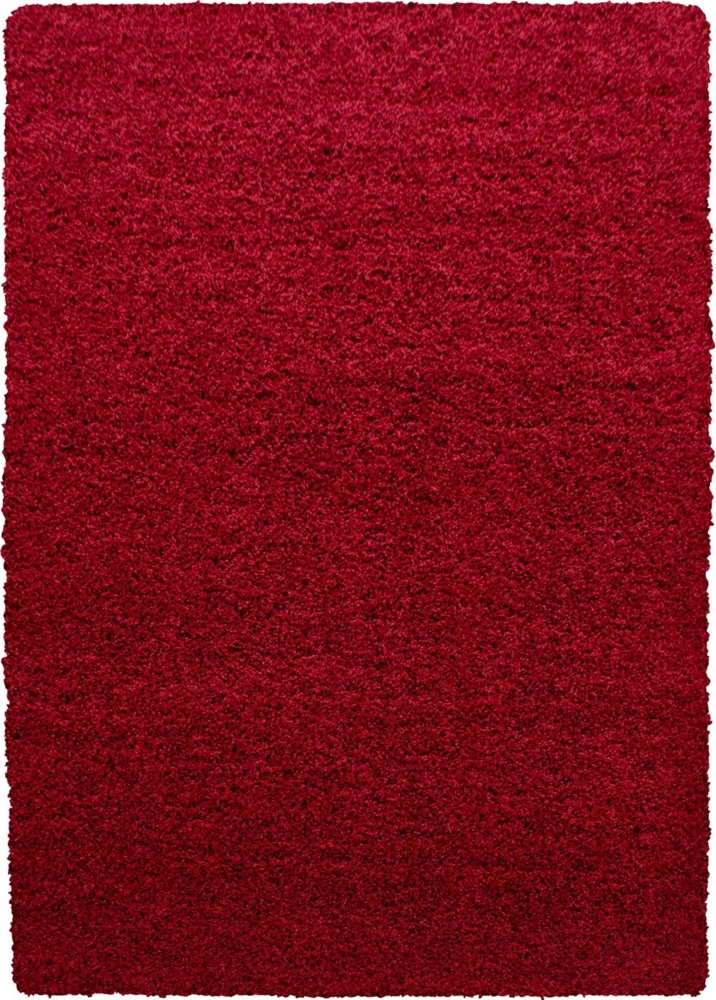 Hochflor Teppich Lux rechteckig - 120x170 cm - Rot Bild 1