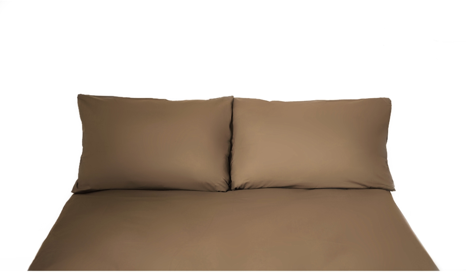 Einfarbige Bettwäschen-Sets für Einzel- und Doppelbetten, 100% Baumwolle Braun 200x200 cm Bild 1