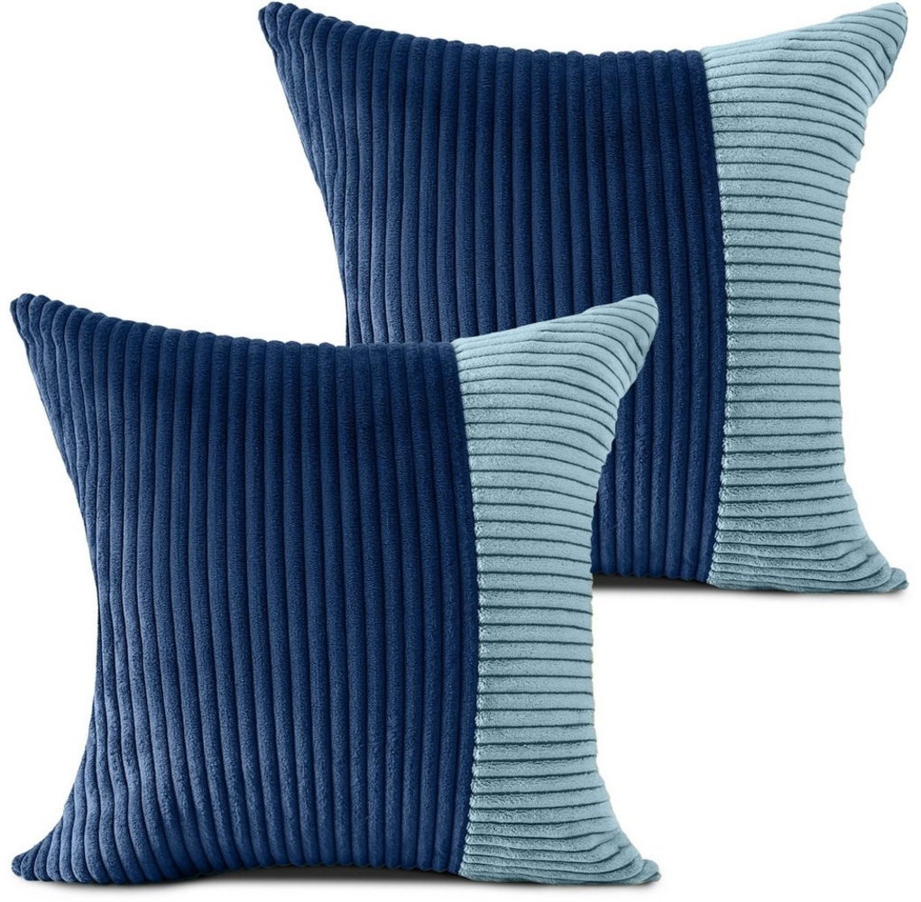 Amilian Kissenbezüge - 2er Set Kissenbezug - Zierkissenbezüge - Bezug für Dekokissen, (2 Stück), 40x40 cm Cord-Optik - Kissenhüllen, Bezüge, Sofabezüge Bild 1