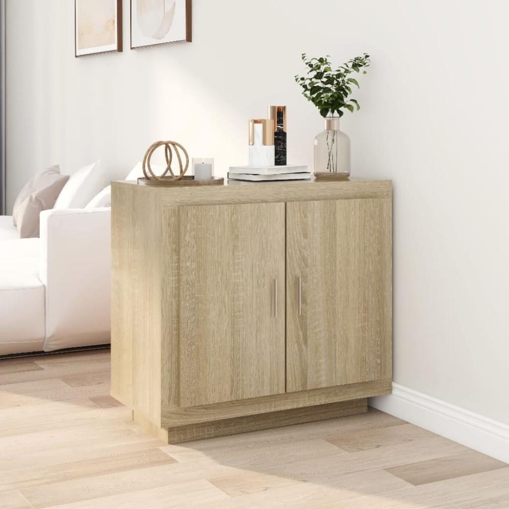 vidaXL Sideboard Sonoma-Eiche 80 x 40 x 75 cm Holzwerkstoff [811820] Bild 1