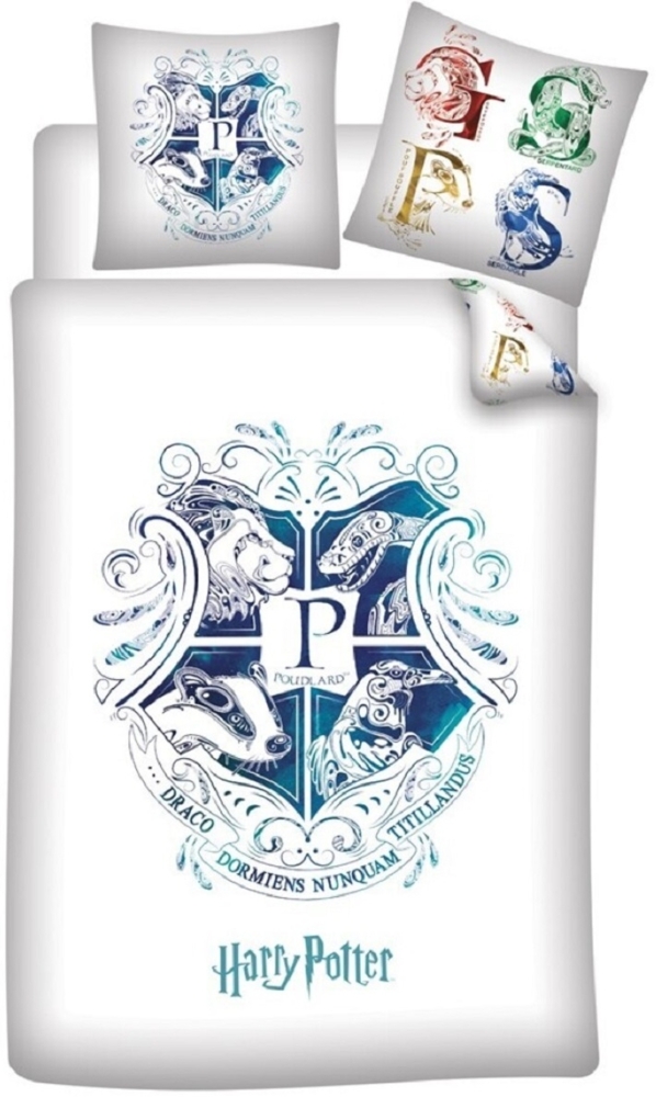 Harry Potter Bettwäsche-Set Decke & Kissenbezug 140x200 + 63x63 cm aus Microfaser Bild 1