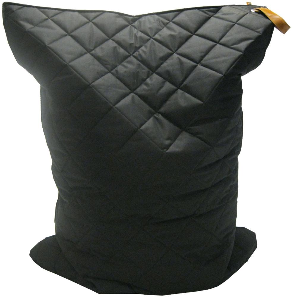 Overseas Sitzsack Quilt mit Ledergriffen Schwarz 1 Bild 1