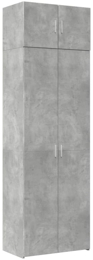 vidaXL Hochschrank Betongrau 70x42,5x225 cm Holzwerkstoff 3281325 Bild 1
