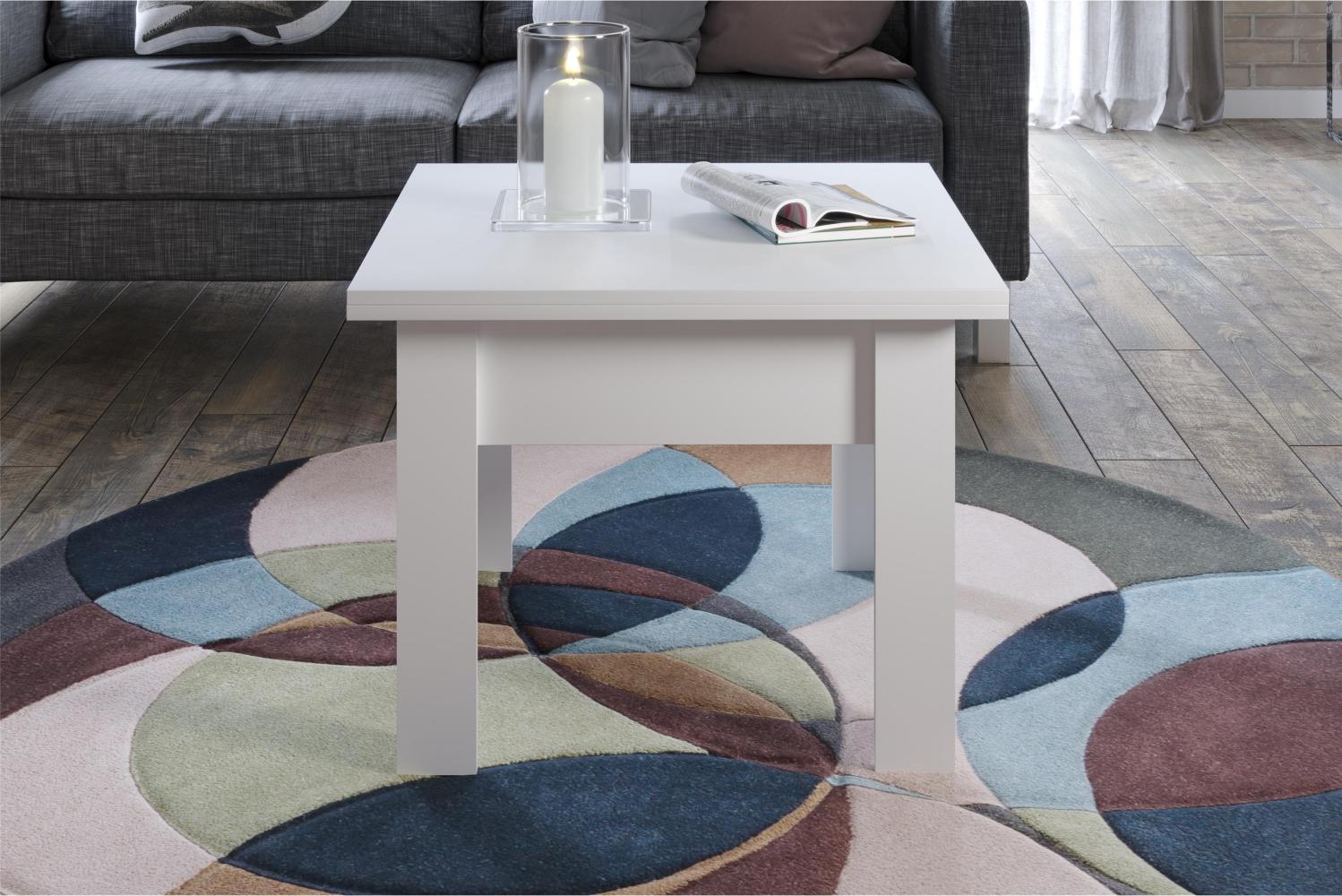 Couchtisch >Flint< in Weiß - 70x57x70cm (BxHxT) Bild 1