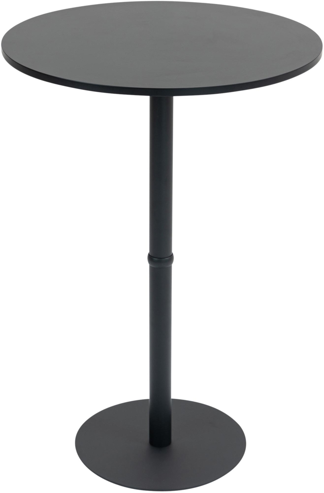 DELUKE® Stehtisch rund Ø 75cm CAHNI - Metall Gestell | Bistrotisch Gastro Bartisch rund Hoher Tisch Hochtisch, 110x75cm HxB, Schwarz Bild 1