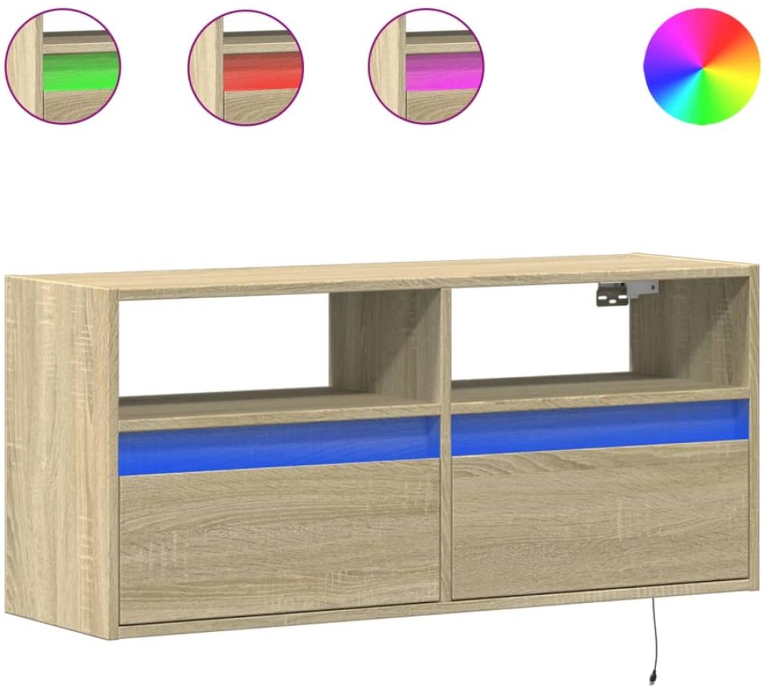 vidaXL TV-Wandschrank mit LED-Beleuchtung Sonoma-Eiche 100x31x45 cm 852336 Bild 1