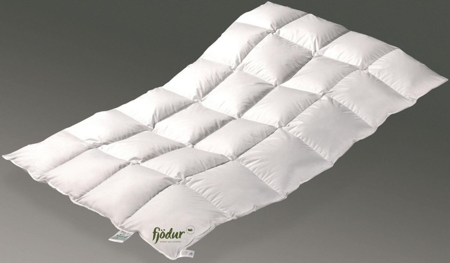 fjödur Federbettdecke Fabiennes Supreme, Bettdecken für Sommer oder Winter, Decke, Füllung: 70% Federn, 30% Daunen, Bezug: 100% Baumwolle, Bettdecke 135x200 cm, allergiker geeignet (für Hausstauballergiker) Bild 1