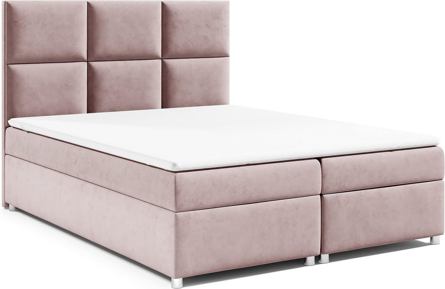 Best for Home Boxspringbett mit Bettkasten Trinity K-13 Bonellfederkern inkl. 7 cm Topper (Bonell-Matratze, gepolstertes Kopfteil, Doppelbett versch. Größen, 140x200 160x200 180x200 200x200 cm), Handwerksqualität, TOP Preis-Leistungs-Verhältnis Bild 1
