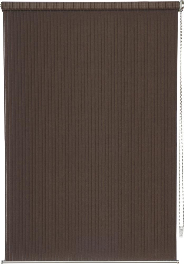 ondeco Tageslicht-Rollo, Design Stripe Wand-Deckenmontage, Sichtschutz Seitenzugrollo Sonnenschutz, Fenster innen lichtdurchlässig und Blickdicht - 80x160 cm - Braun Bild 1