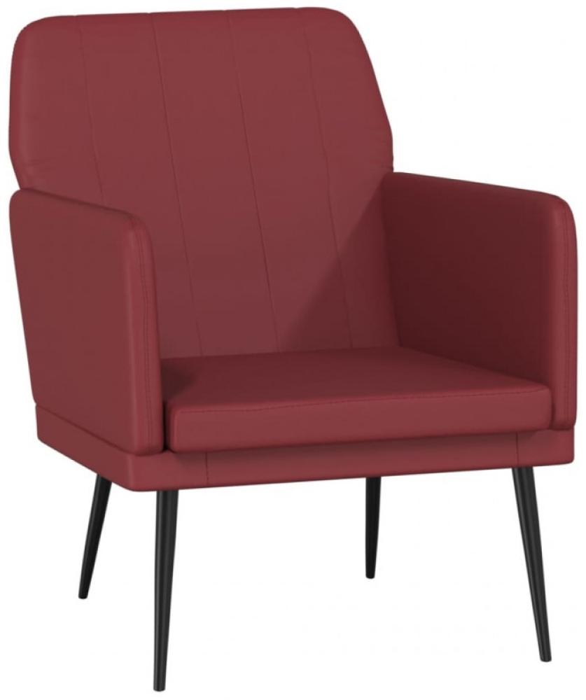 vidaXL Sessel Weinrot 61 x 78 x 80 cm Kunstleder Bild 1