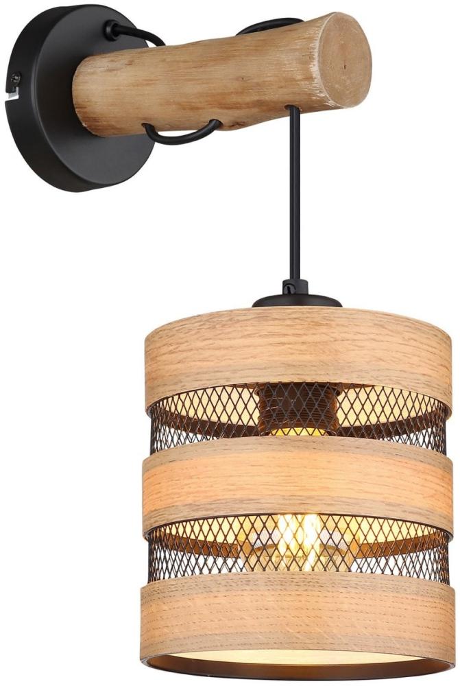 GLOBO Wandleuchte Innen Holz Wohnzimmer Wandlampe Schlafzimmer Metall 15650W Bild 1