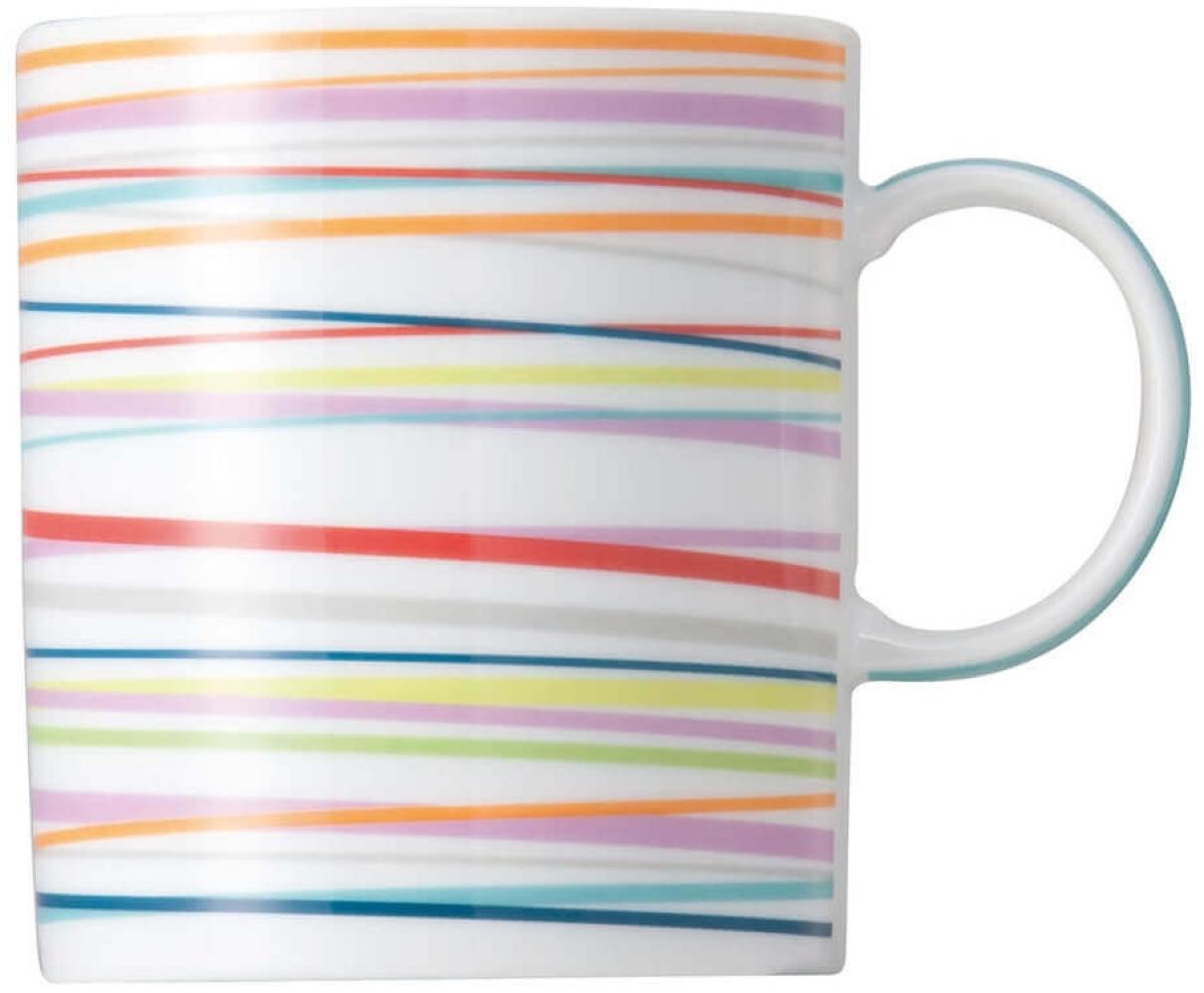 Thomas Sunny Day Becher mit Henkel, Kaffeetasse, Porzellan, Sunny Stripes / Bunt Gestreift, Spülmaschinenfest, 300 ml, 15505 Bild 1