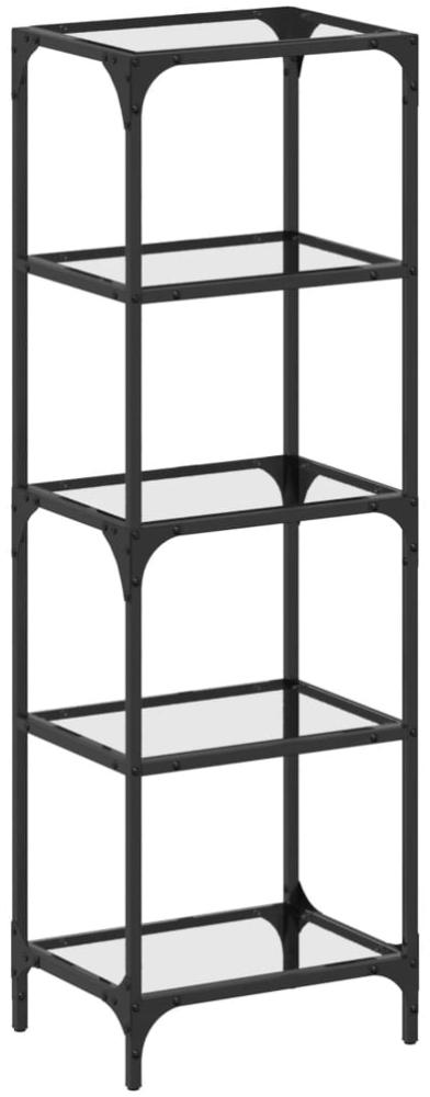 vidaXL Regal mit Glasböden Transparent 40x30x123 cm Stahl 846040 Bild 1