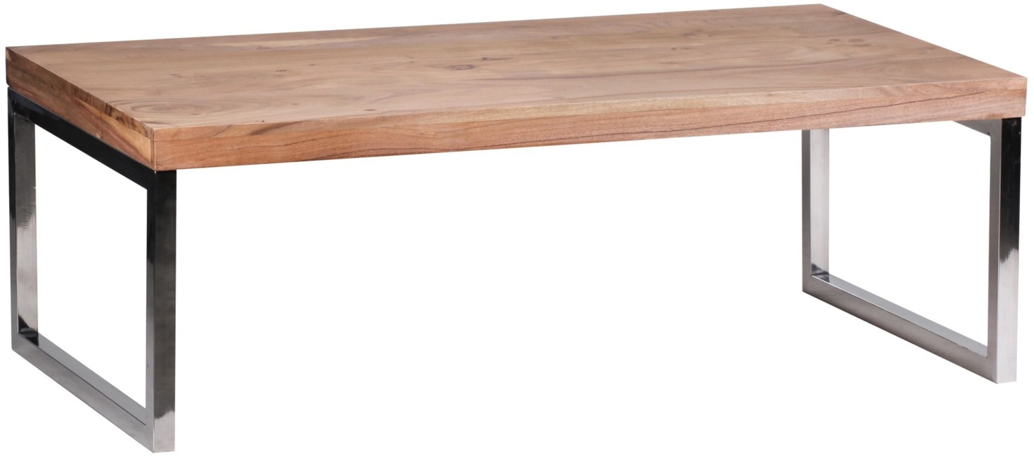 Wohnling Couchtisch 120 x 60 x 40 cm Massiv Holz, Akazie Bild 1