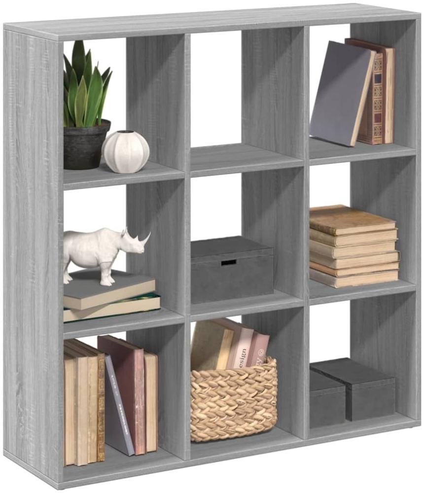 vidaXL Raumteiler-Bücherregal Grau Sonoma 102x29x103,5 cm 858044 Bild 1