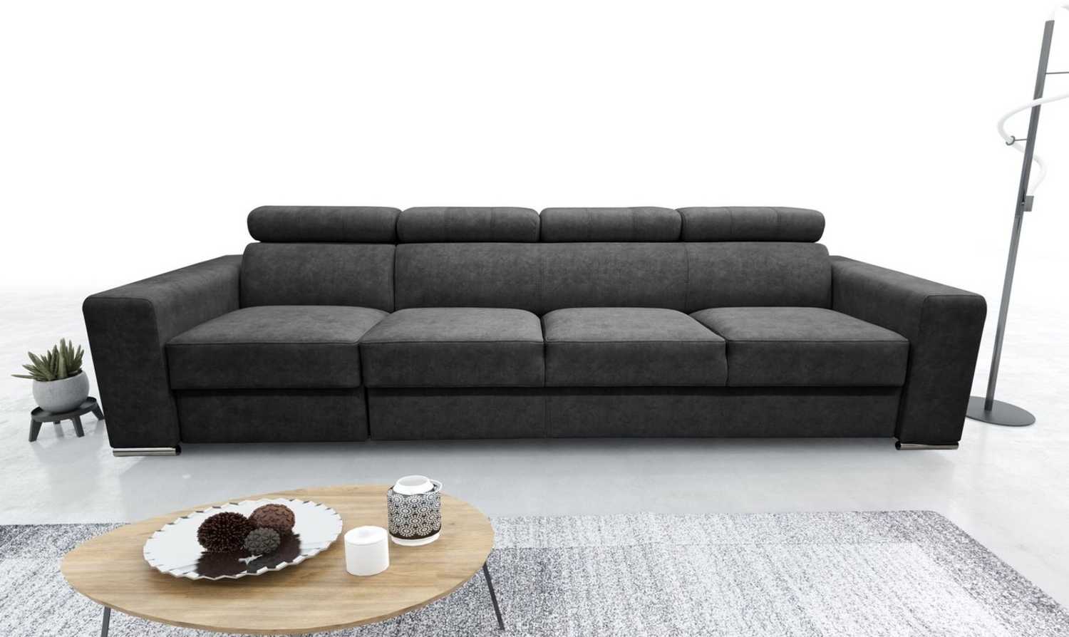 Deine Möbel 24 Sofa Couch 3-Sitzer / 4-Sitzer ELMO, mit Schlaffunktion Bild 1