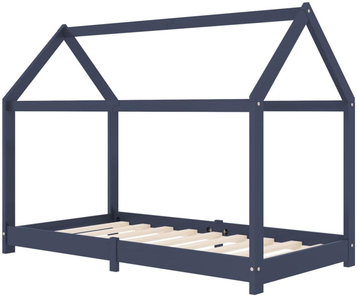vidaXL Hausbett 80x160 cm, Grau, Kiefer massiv Bild 1
