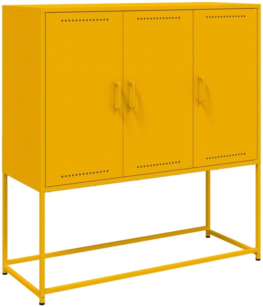 vidaXL Highboard Senfgelb 100,5x39x107 cm Stahl 846539 Bild 1