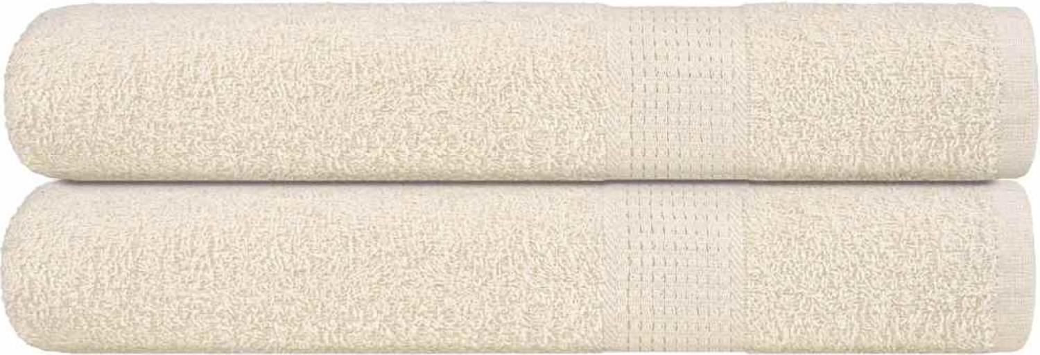 vidaXL Saunatücher 2 Stk. Creme 80x200 cm 360 g/m² 100% Baumwolle 137007 Bild 1